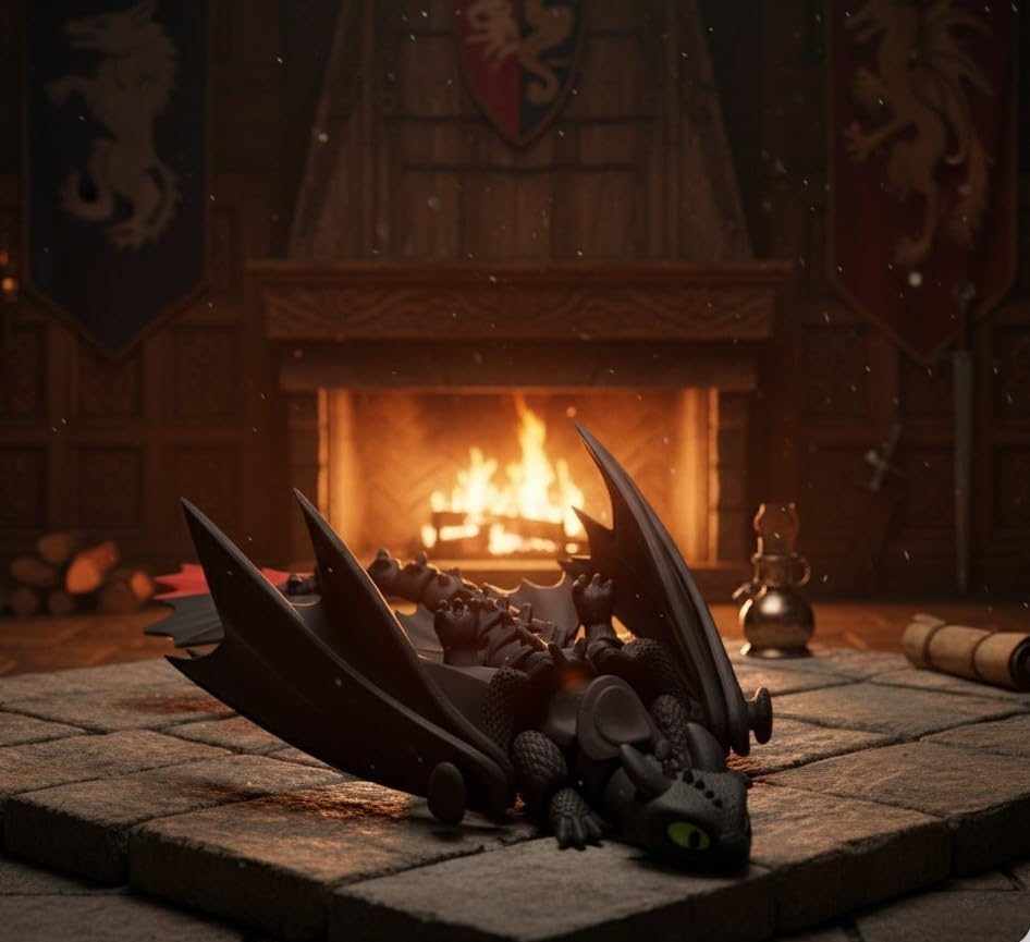 Stemply Toothless Dragon – Night Fury Collectible Toy for Boys, Girls & Anime Lovers – Dragon Action Figure for Teenagers & Toy Collectors (Night Fury Edition) 3