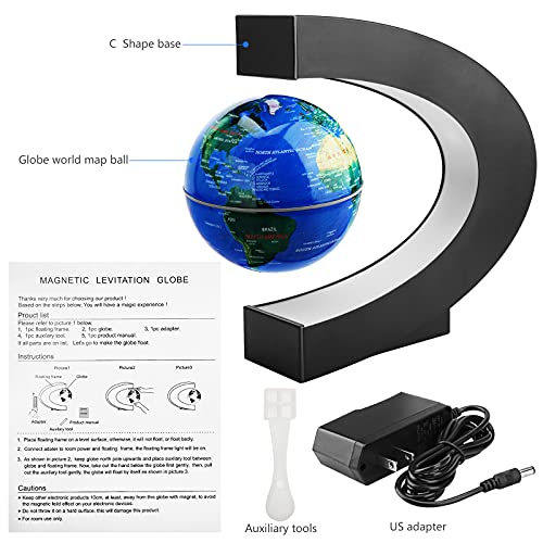 Gifts For Men, Graduation Gifts For Him, Birthday Gifts For Kids, Rehave Magnetic Levitation Floating World Map Globe With C Shape Base, Led Light Lamp - Gifts For Boss, Boyfriend, Fathers Day Gifts #TOP7