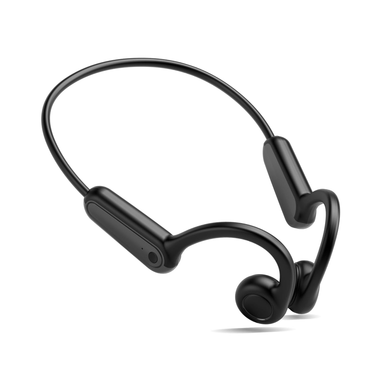 SOPPY 【 25g超軽量 】骨伝導イヤホン骨伝導 ヘッドホン Bluetooth6.0 オープンイヤー 快適フィット 耳を塞がない 周囲の音も聞こえる 連続再生約15時間 マイク搭載 ワイヤレス ヘッドセット 防水防滴 スポーツ・通勤・テレワーク iPhone/Android/Win対応 ブラック