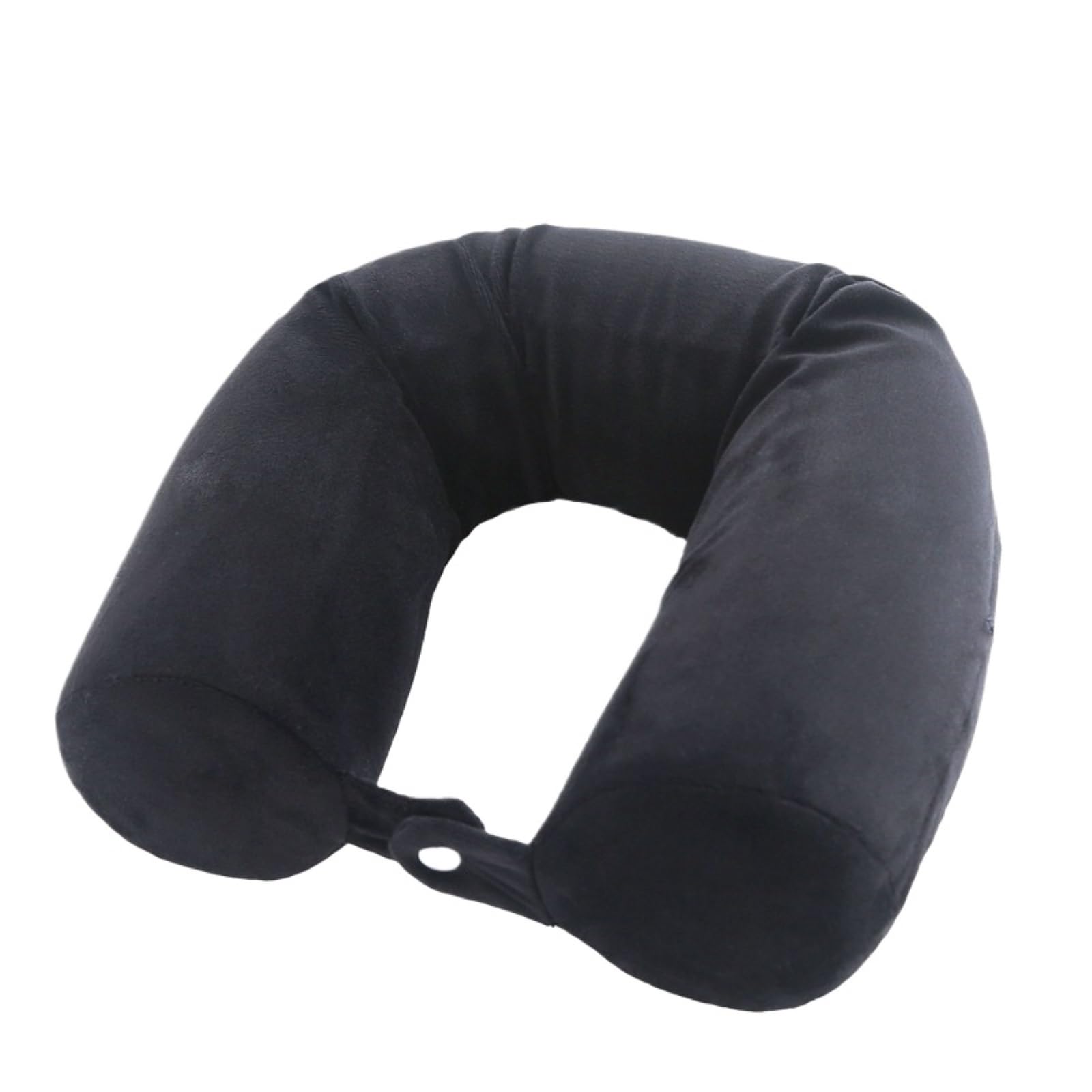 Cuscino Aereo Confortevole Cuscino Cervicale A Forma di U con Meccanismo Rimbalzo Lento Treno Auto(Black)