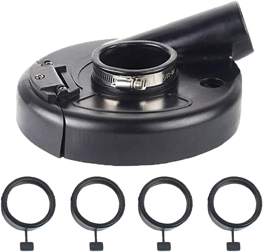 RLOZUI Angle Grinder Dust Shroud, Universal Surface Grinding Angle Grinder Shroud Dust Cover Collector for 7 Inch Angle Grinder (A)