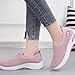 Women's Walking Tennis Shoes Arch Support Soft Sole Orthopedic Shoes Non Slip Workout Gym Athletic Sneakers Slip On Comfortable Lightweight Casual Fashion Sneakers Pink