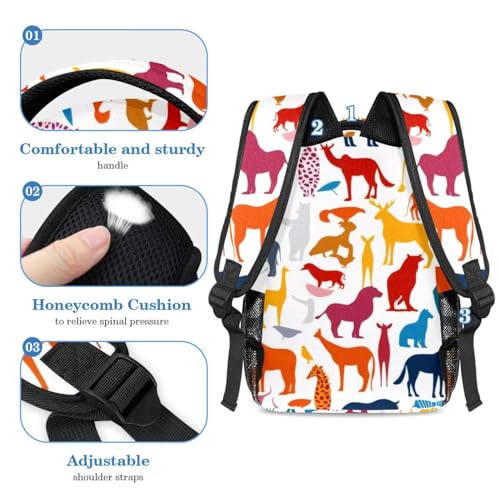 Sac à dos de cours multicolore pour ados idéal collège et lycée - 4