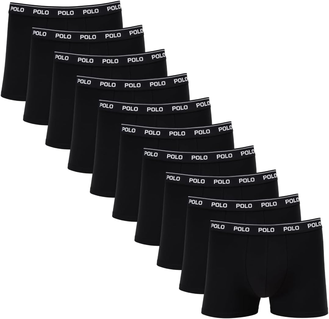 POLO STAR Kit 10 Cueca Boxer Polo 100% Algodão Box Masculina