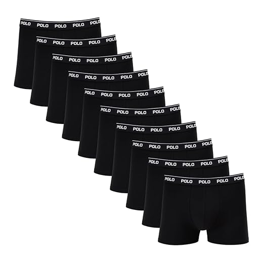 POLO STAR Kit 10 Cueca Boxer Polo 100% Algodão Box Masculina