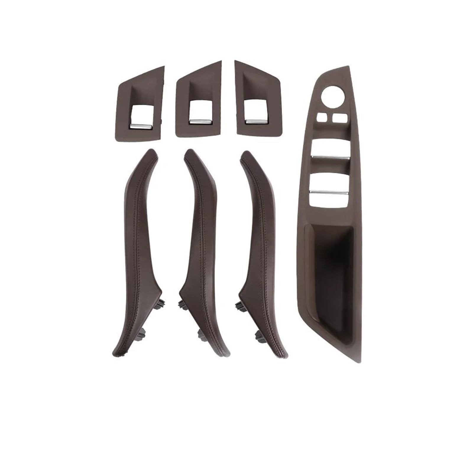 YUEYZHK RHD Car Interior Door Leather Handle Assembly Sets for BMW5 Series F10 F11 520 523 525 528 530i(RHD Moka6)