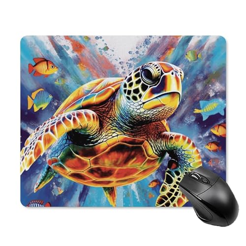 Tapis de souris de jeu carré coloré 18x22cm avec base en caoutchouc