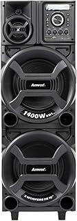 Amvox caixa de som amplificada aca 1402 titan black - 1400w rms