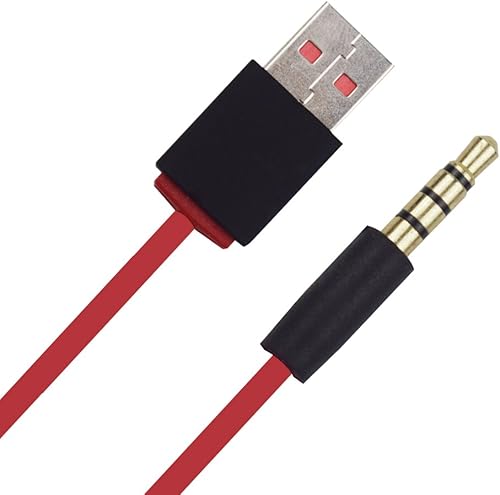 Cable de sincronización de datos de carga USB de 0.138 in de repuesto para auriculares Beats Studio, iPod Shuffle 34567 generación, reproductor de