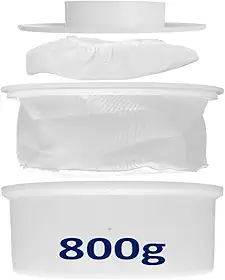 Forma Completa Redonda 800g Para Produção Queijo Minas Padrão Parmesão + Prensador Dessorador Tela