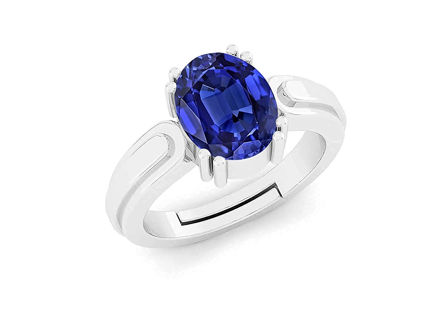 Sidharth Gems 13.00 Carat Earth Mined AAA+ Quality Natural Blue Sapphire Neelam Panchdhatu Sterling Silver 92.5 Ring Adjustable Gemstone Ring for Womens and Mens (Lab - Certified) (B08XJXKV8L) Amazon Price History, Amazon Price Tracker