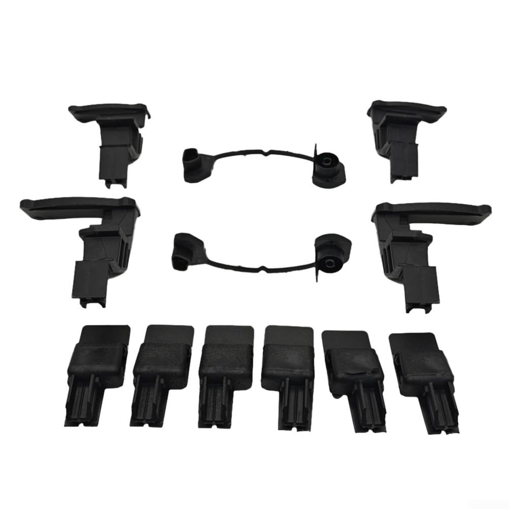 Schiebedach Schieberführung Cabrio Verriegelungshaken Reparatursatz, 12-teiliges Set für Smart Fortwo W451 (2007-2014), direkter Ersatz, High-Universal-Passform, Automobil-Innenverkleidung