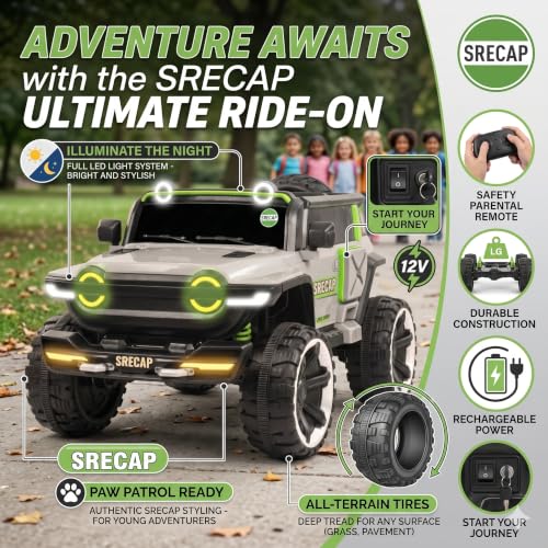 Image of Srecap WN 502 Rechargeable Battery Operated Ride on for Kids, Cars with Light & Music | Ride on Toy Baby Big Battery Car | Electric Car for Kids to Drive 2 to 7 Years Boy Girl (Grey Colour)