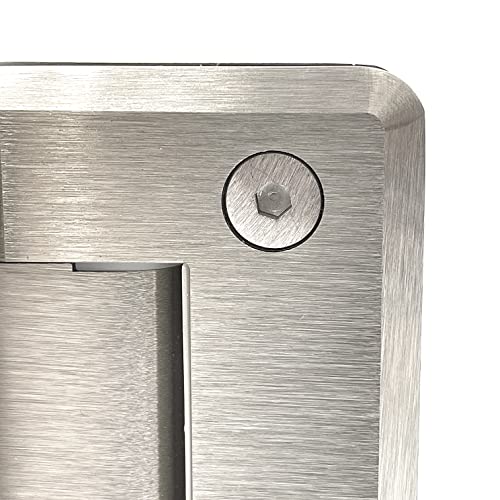 Brixwell H-P90Gtg5-Bn Premier Series Glass To Glass Mount Shower Door Hinge 90 Degree W/5 Pin Satin-Nickel #TOP4