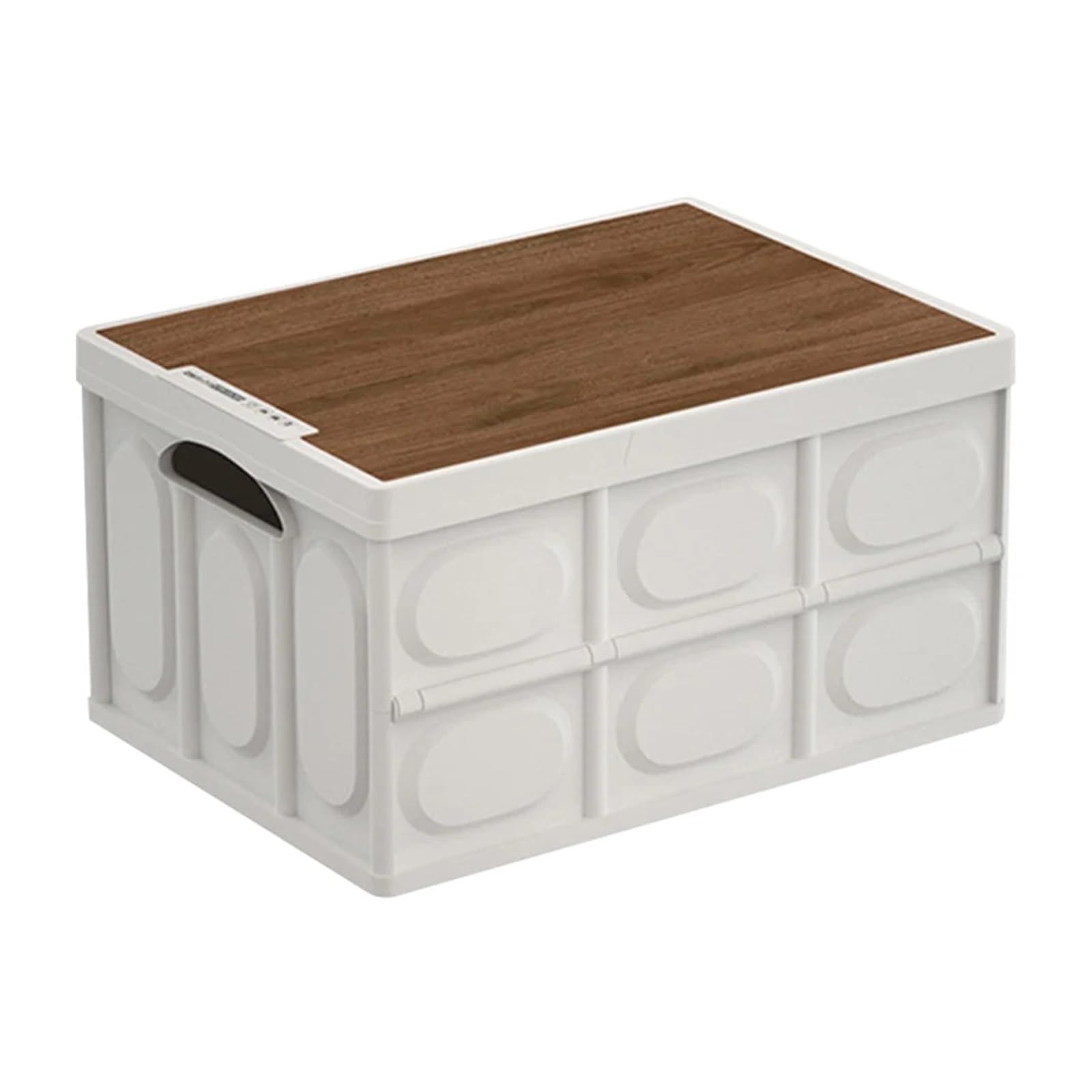 OZDTLP Outdoor Camping Storage Box Car Wooden Cover Trunk Folding Picnic Sorting Accesorios Para Auto(28L)