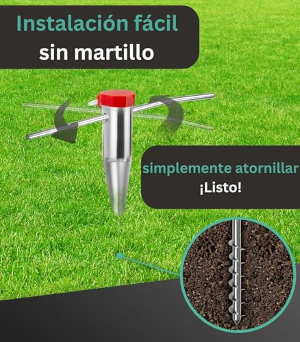 Pica de tierra de metal para jardín playa y césped 5