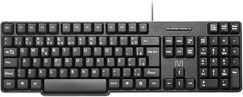 Teclado com Fio Multi USB com Layout ABNT2, Teclas Silenciosas, Design Slim e Cabo de 1,3m – TC213
