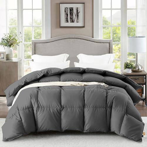 Image of Heavy Winter Comforter King Size 90 inchX106 inch | 600 GSM Fill for Winter Comforter /Rajai /Duvet /Blanket Hotel Luxury Soft Fluffy King Size - Dark Grey Color