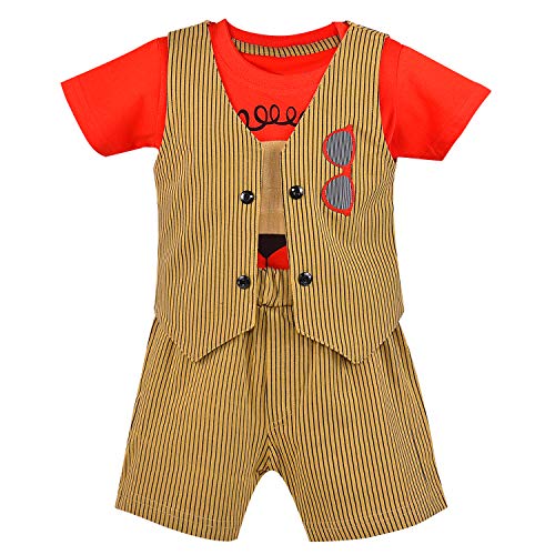 Image of Wish Karo Unisex Clothing Sets for Boys & Baby Girls -(bt40rd Red 0-3mths)