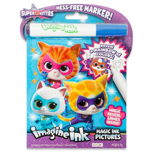 Disney Super Kitties Imagine Ink | Super Kitties Coloring Book Imagine Ink | Kitty Color Book | Superhero Cat Coloring | Super Kitties Activity Books | Mess Free Marker | Officially Licensed