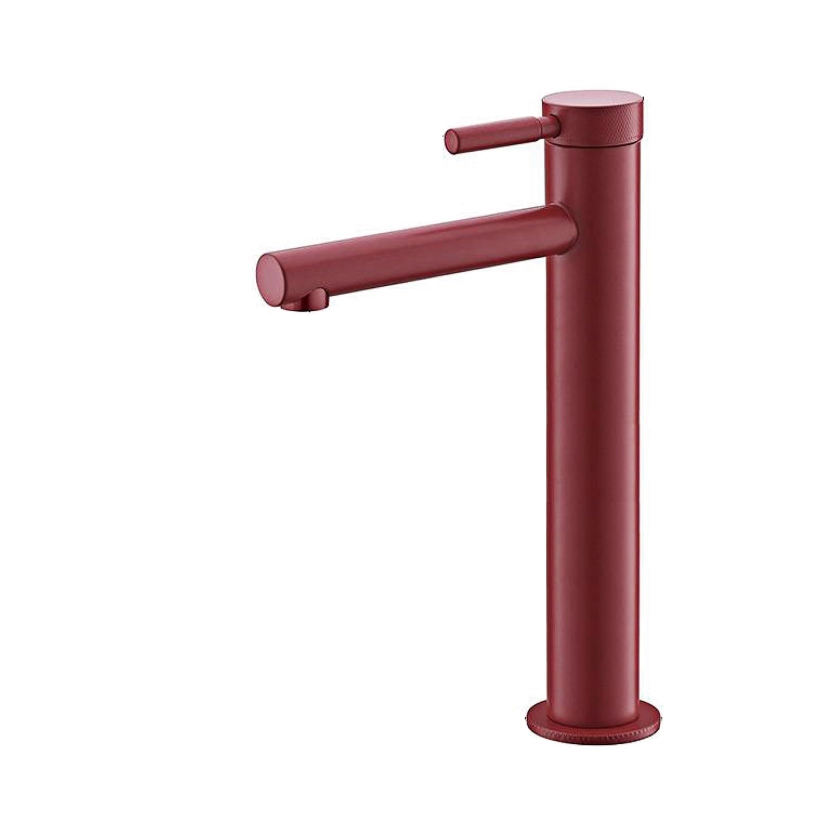 Robinet de lavabo classique en laiton noir et rouge pour une salle de bains chic