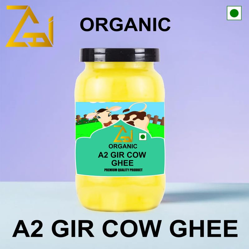 GAGZI Organic Premium A2 Gir Cow Cultured Ghee | Bilona Method Two Way Hand Churned | Indian Gir Cow Ghee, Pure A2 Ghee - Set Of 2 (100 ml)