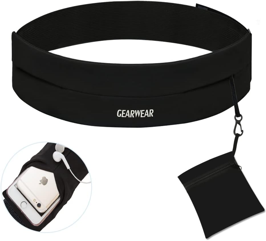 Waistband Running Belt for Phone Holder Runner Pocket Pouch for Marathon Wallking Fitness Jogging Workout Gym Sports Travel Exercise