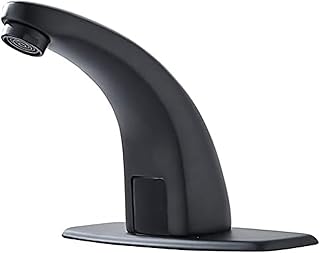 Automatic Sensor Touchless Bathroom Sink Faucet Black Automatic Sensor Mixer Tap Touchless Tap Bathroom Sink Tap, Cold Water Tap,Hot and Cold Water