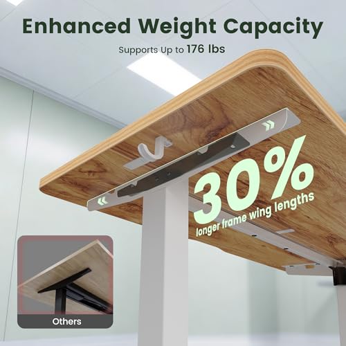 Image of Cubiker Computer Desk, Home Office Writing Study Desk, Modern Simple Style Laptop Table with Storage Bag (39.4 inch, Natural)