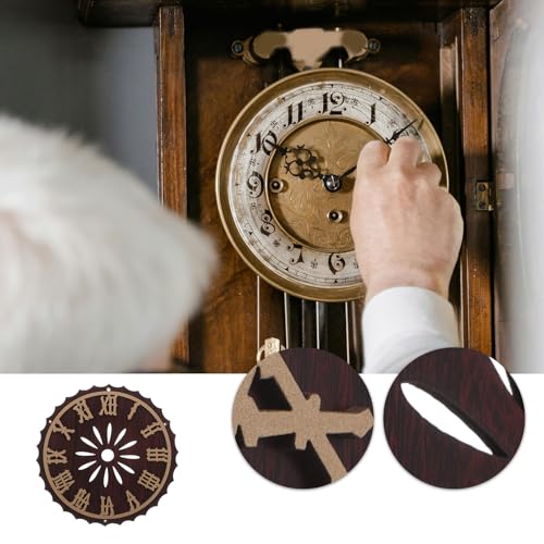 Esfera de plástico para reloj de cuco marrón BETOOKY piezas de repuesto para reparación vintage 4
