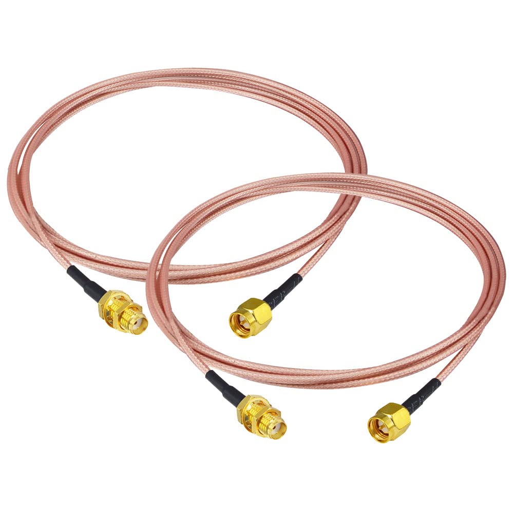 WayinTop 2 stuks SMA Mannelijke naar SMA Mannelijke RG316 WiFi antenne uitbreiding RF Coaxkabel Adapter voor SDR apparaten Wi-Fi radio's FPV FCC emissies testen (50CM