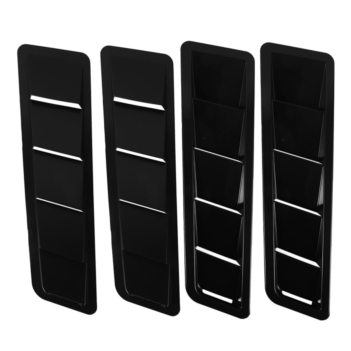 Cubiertas de ventilación para capó de coche en ABS negro protectoras de motor 8