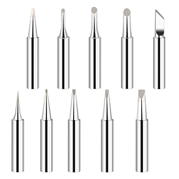 Decdeal 10Pcs Soldering Screwdriver Tips Replacement Solder Tip Lead-Free 900M-T Soldering Station Tool