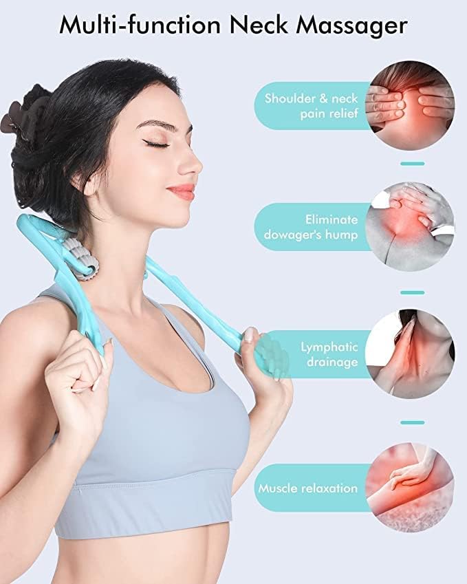 PAVITYAKSH Manual 6 Ball Roller Neck And Body Massagers Physio Trigger Point Roller Self Massager Handheld (for Cervical Neck, Shoulder, Arms, Legs,Calf, Thigh & Back Waist Pain Relief PAVITYAKSH Manual 6 Ball Roller Neck And Body Massagers Physio Trigger Point Roller Self Massager Handheld (for Cervical Neck, Shoulder, Arms, Legs,Calf, Thigh & Back Waist Pain Relief