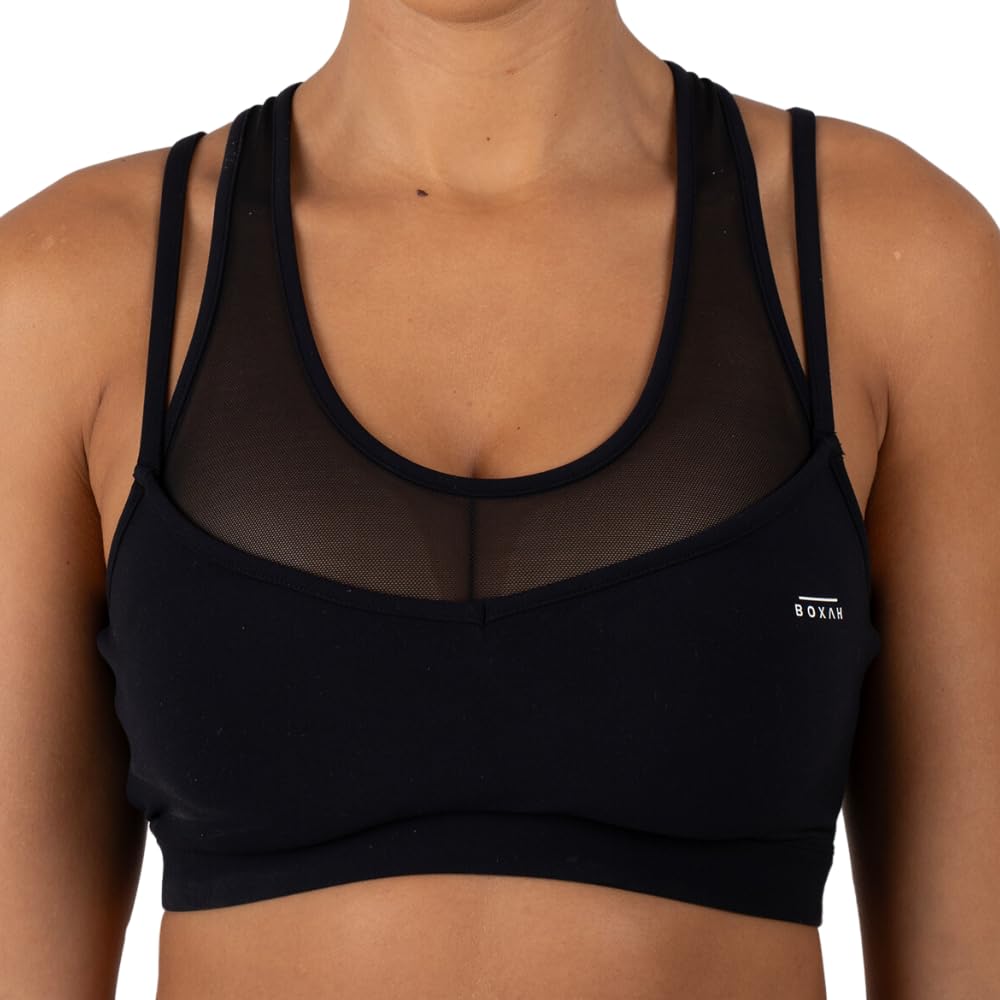 Boxah | Lightweight High-Impact Performance Support Sports Bra (UK, Alpha, XL, Regular, Regular, Black)