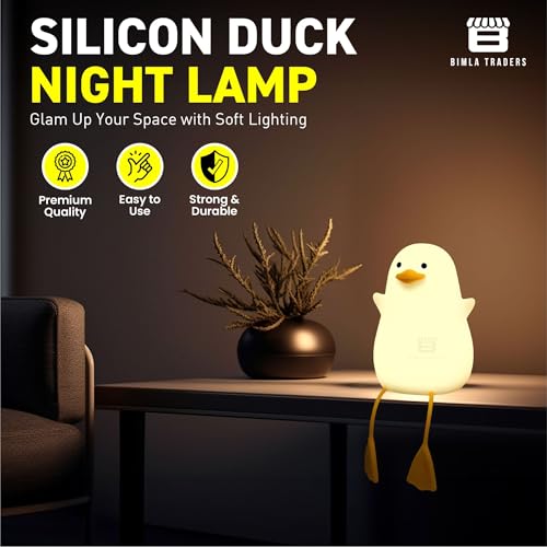 Image of Cute Duck Night Lamp, Gifts for Women Teen Girls Baby, Kigs Seagull Night Light, Silicone Duck for Children Toddler