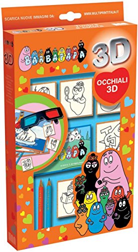 Multiprint - 6859 - Loisir Créatif - Coffret 3D 5 Tampons - Barbapapa