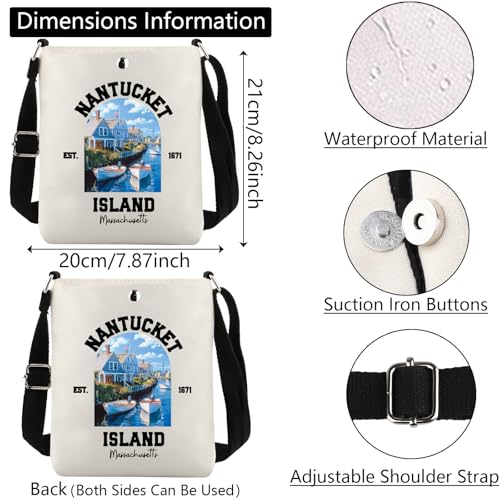 WCGXKO Nantucket Souvenirs Nantucket Massachusetts Gift Nantucket Travel Gift Nantucket Crossbody Bag2