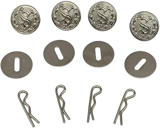 Uniform Shirt Buttons - 'S' in Wreath - Nickel - Set of 4