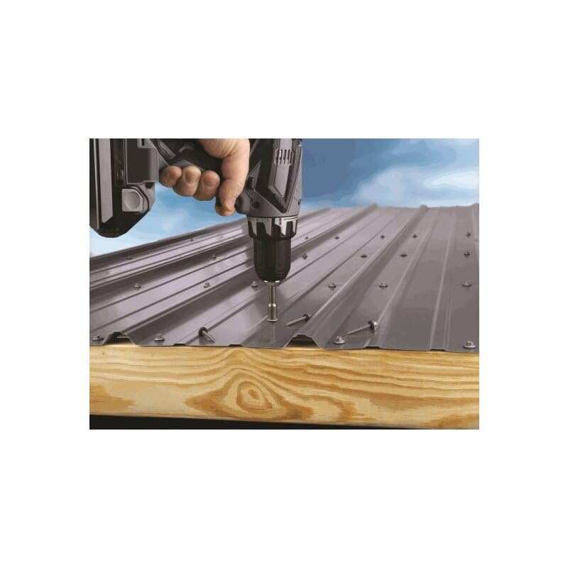 Teks #10 x 1-7/16 Inch Wood-to-Metal Self-Drilling Screws, 300PCS, for Roof/Subfloor Decking, Trailer Beds, & Headers, Rust Resistant Climaseal® Coating, Star Drive, T-25 Bit Sold Separately