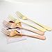 Sherily 10-Pieces Dinner Forks Set, 7-Inch Rose Gold Reusable Metal Stainless Steel Extra-Fine Table Dinner Forks