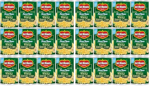 Del Monte Canned Fresh Cut Whole Golden Sweet Kernel Corn, 15.25 Ounce (Pack of 24)