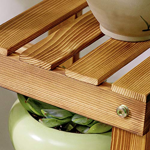Plant Stand Plant Stand 4 Tier Bloem Stand Bloem Plank Houten Bloem Display Rack Tuin Thuis Bloem Balkon Plank Ladder Display(Licht Bruin) Multilayer - Afbeelding 5