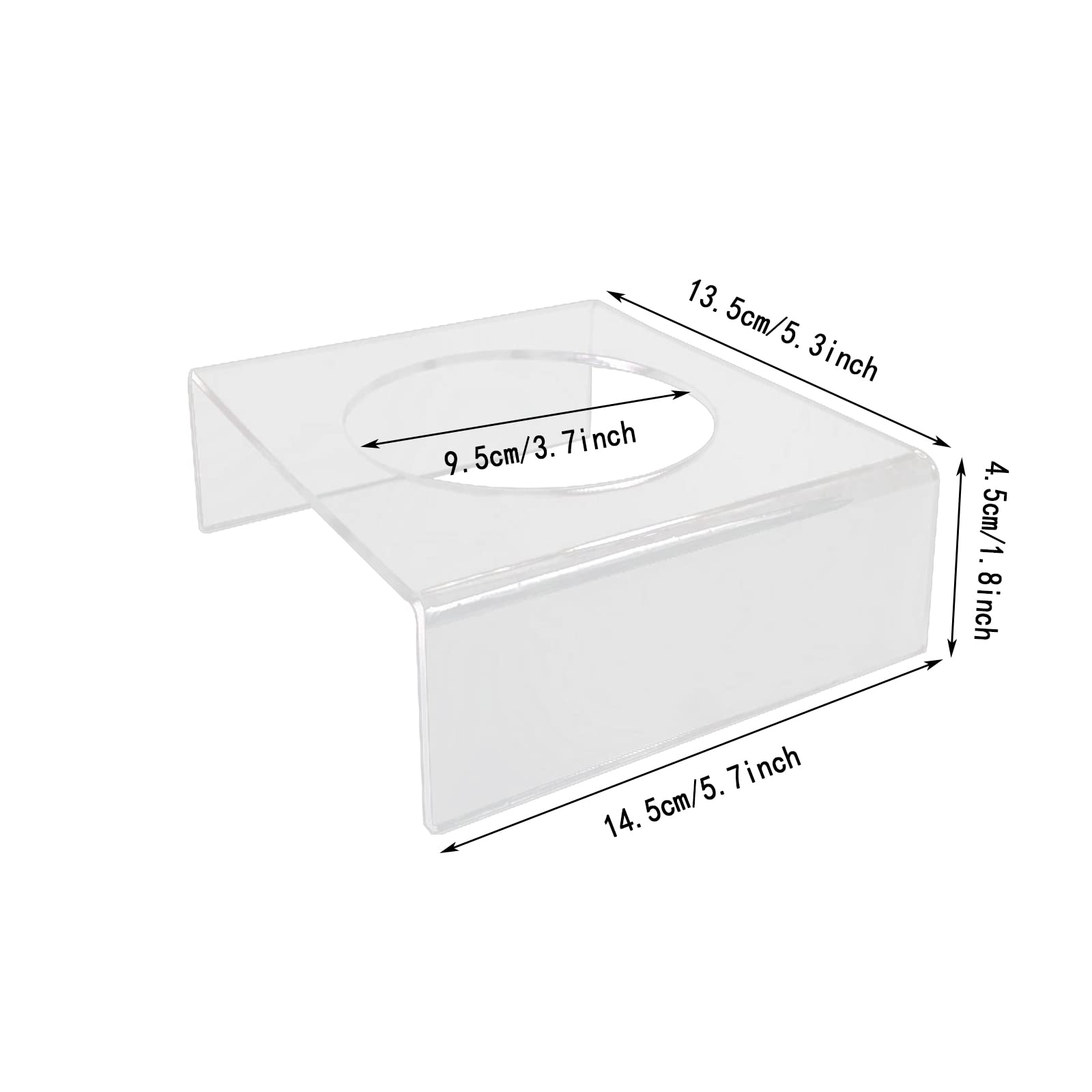 2 Piezas Soporte de Balón Acrílico en Forma de U, Soporte de Balón de Baloncesto, Base de Pedestal de Fútbol Transparente, para Mostrar Balones de Fútbol, Baloncesto y Rugby