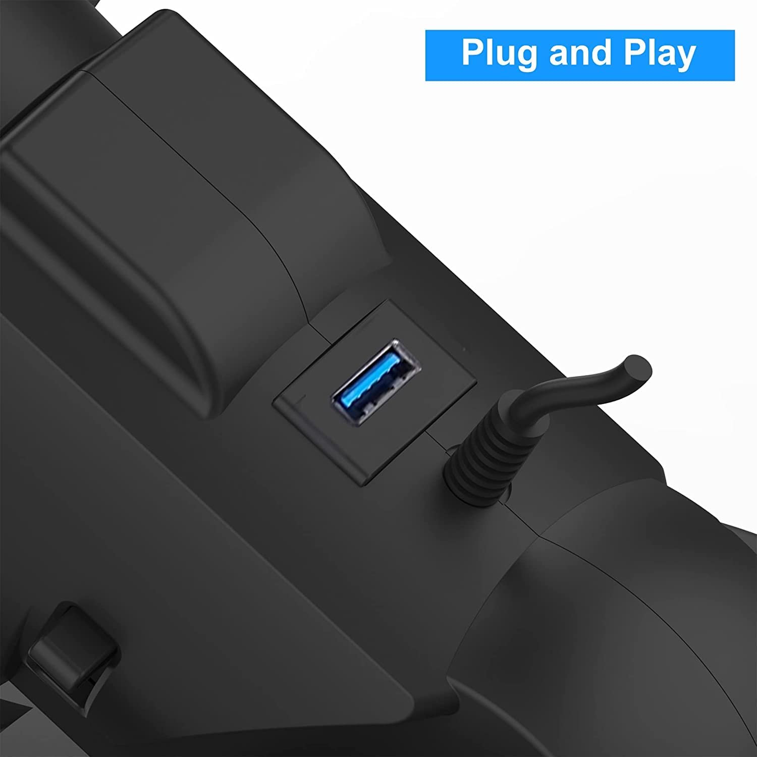 NBCP DOYO Gaming Lenkrad und Pedalen, USB 180-Grad-Lenkräder für PC, PS4, Xbox One, PS3, Xbox Series X/S, Switch, Doppelmotor-Vibration