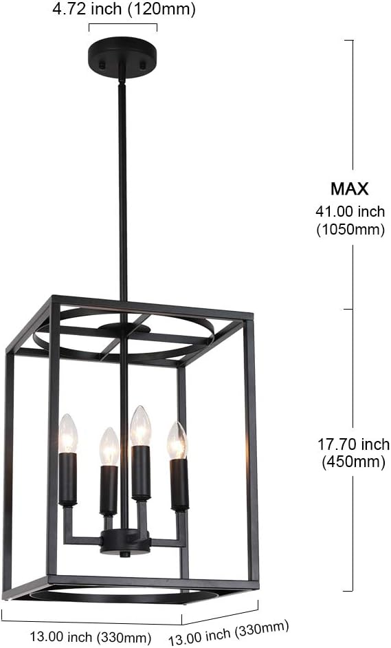 Exclusive Discount 🔥 BONLICHT Vintage Industrial Metal Foyer Cage Chandelier 4 Light Black Candle Style Ceiling Hanging Light Fixture Rustic Lantern Pendant Lighting for Kitchen Hallway Bar Dining Room Restaurant Get Popular Offer BONLICHT Vintage Industrial Metal Foyer Cage Chandelier 4 Light Black Candle Style Ceiling Hanging Light Fixture Rustic Lantern Pendant Lighting for Kitchen Hallway Bar Dining Room Restaurant