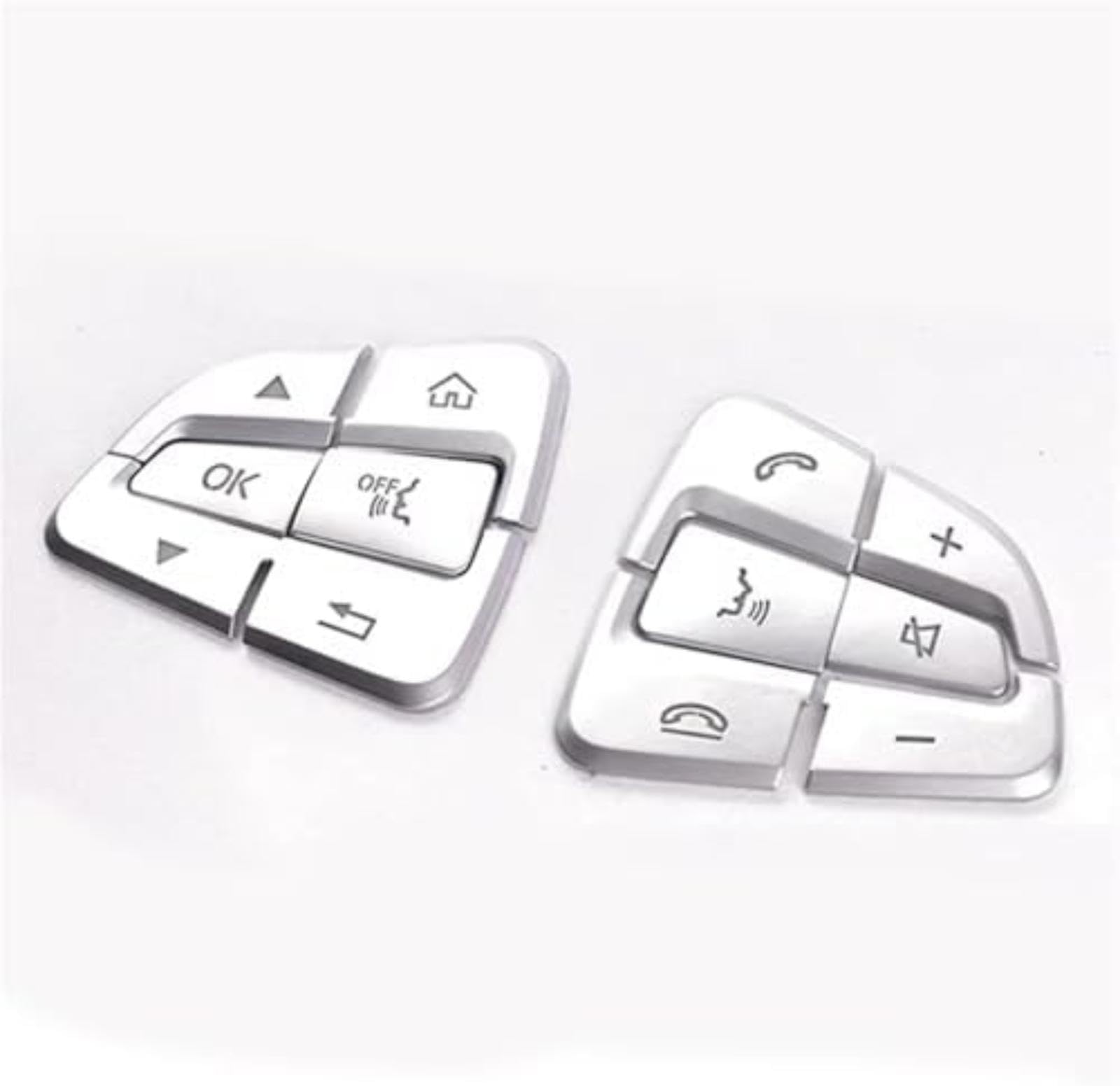 Wnętrze samochodu, dla mercedes-benz A B, dla Cla, dla Gla, dla Gle, dla Gls, dla Cls C, dla klasy Glc Chrome osłona przycisku na kierownicy tapicerka akcesoria samochodowe styl (A Style)