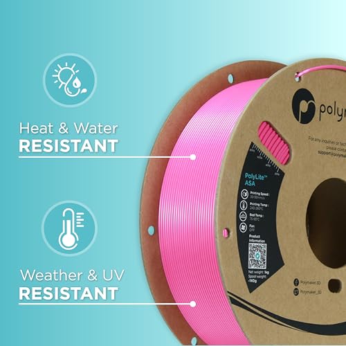Image of Polymaker ASA Filament 1.75mm Pop Pink, 1kg ASA 3D Printing Filament, Heat & Weather Resistant - ASA 3D Printer Filament Perfect for Printing Outdoor Functional Parts