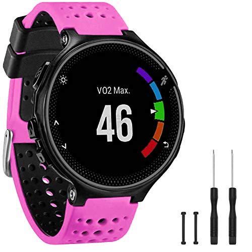 Image of Band Compatible with Garmin Forerunner 235, Soft Silicone Replacement Watch Band Strap Wristband for 220 /230 /235 /620 /630 /735XT /235 Lite Smart Watch for Women Men