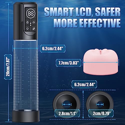 3 In 1 Water Penis Pump Male Sex Toys, 12 Smart Training Modes Hydro Penis Enlarger, Waterproof Cock Pump Electric Penis Vacuum Pump Male Masturbator, Erection Pump Device Sex Toys For Men #TOP6